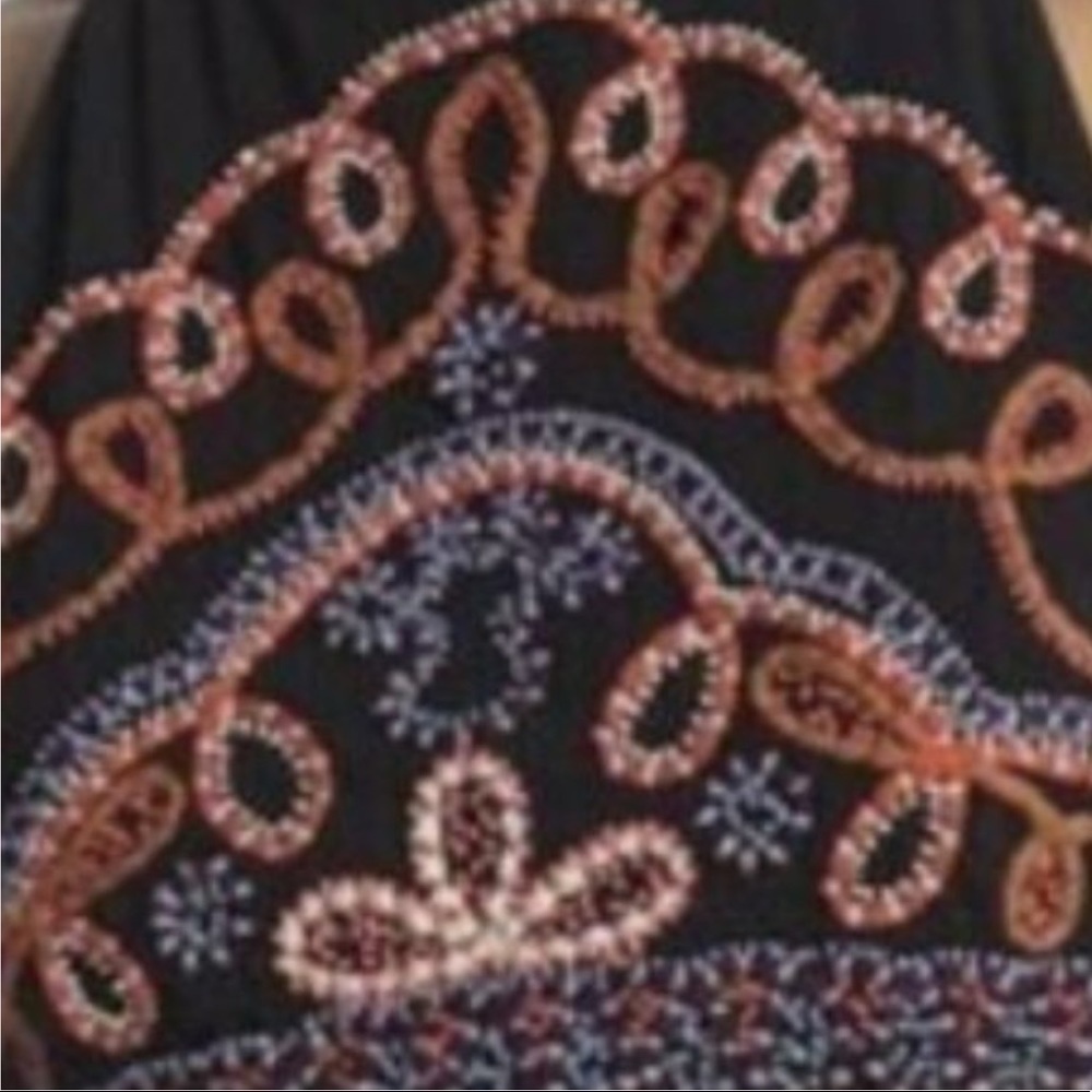 Free People GOA Embroidered Coachella Tank Black Combo M - Picture 3 of 5